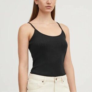 Skall Studio 'Edie' pointelle cami top, M, black